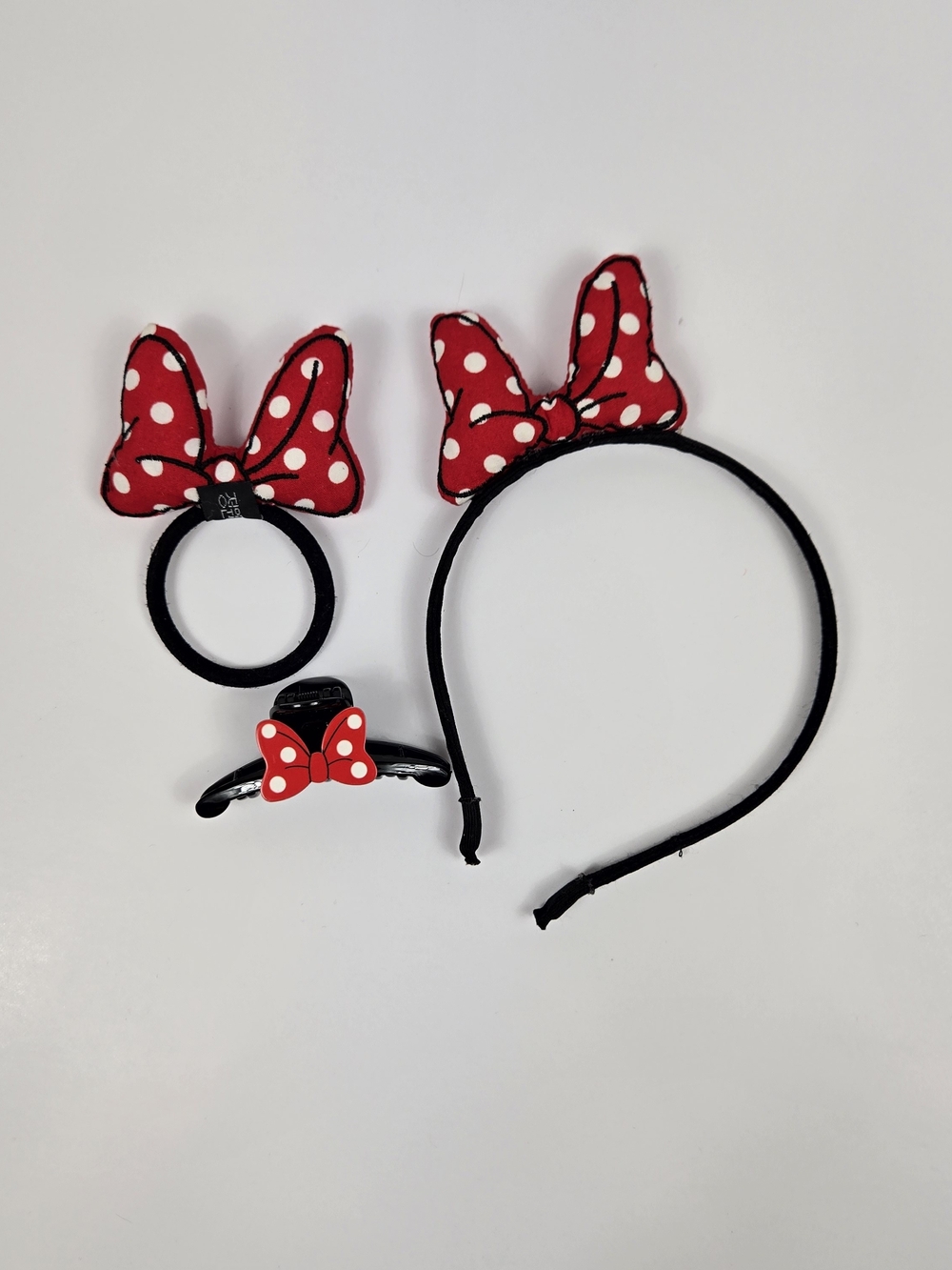 Minnie Mouse Red Polka Dot Bow Hair Accessories Headband Set of 3